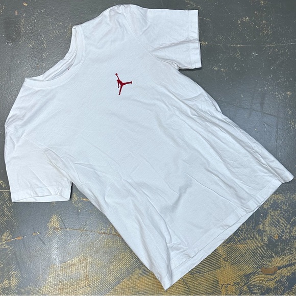 Air Jordan Jumpman Bred White Printed Shirt AQ2366-10A Medium - Picture 1 of 8